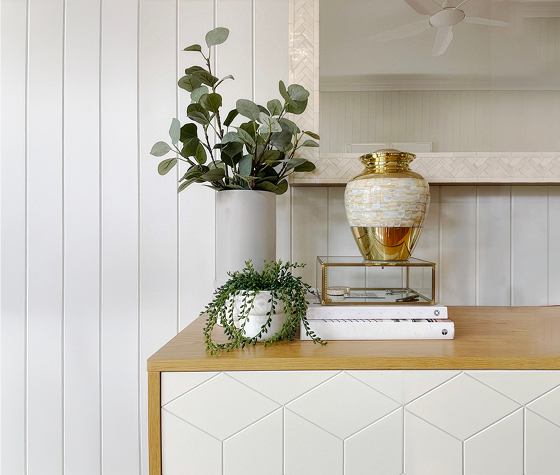Urn on top of a table